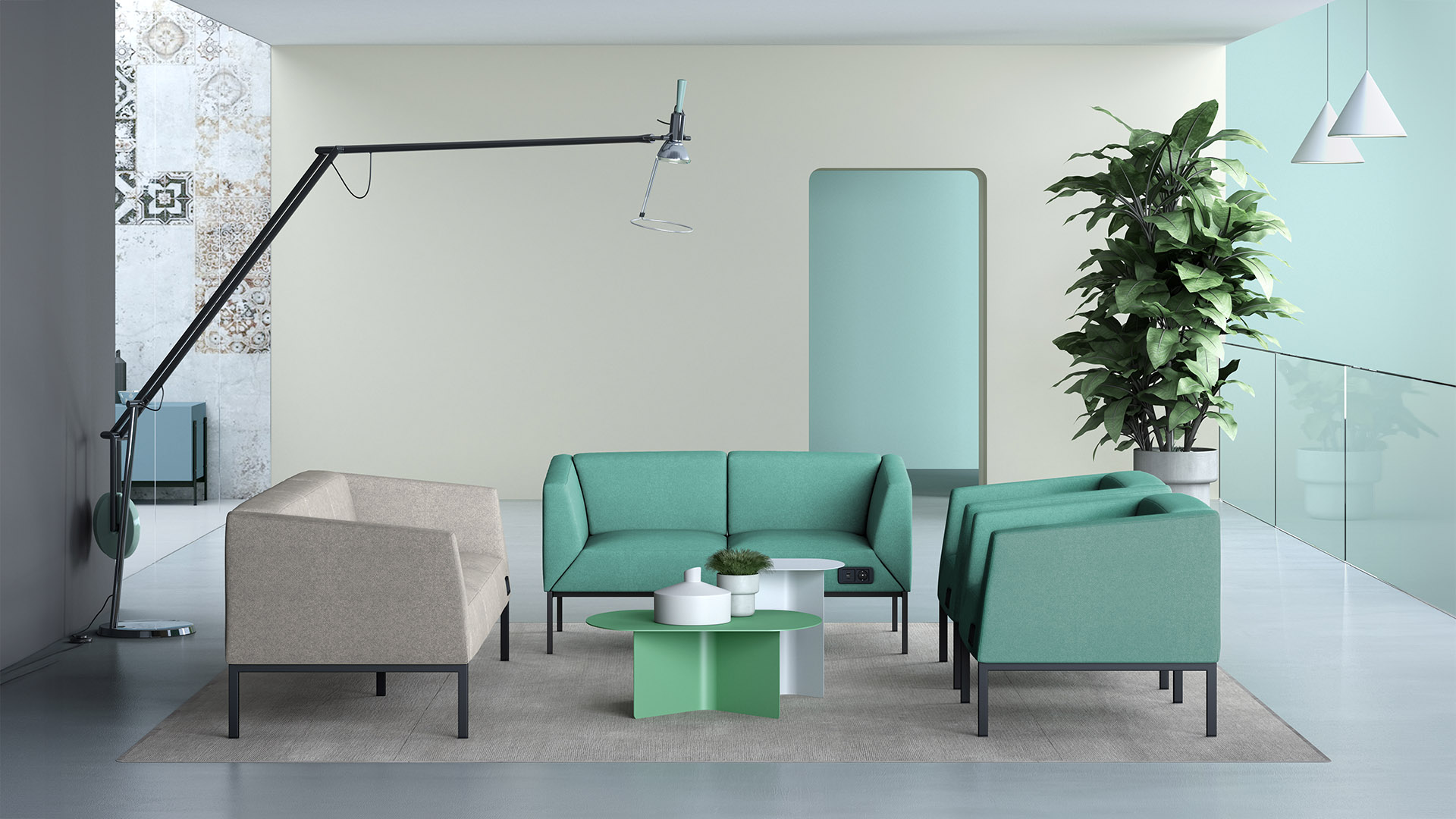 Poltrona e divano per sala attesa dallo stile elegante e formale