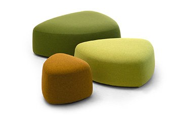 Pouf attesa colorato dal design minimal per ospedali, cliniche e studi medici GOGO