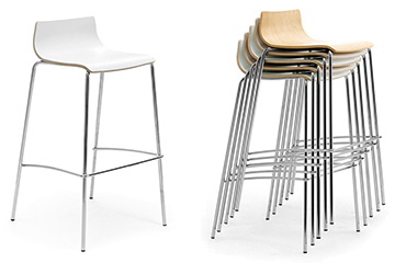 Sgabelli facilmente pulibili di design per bancone bar, snack-bar, pub e ristorante My Stool